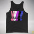 Genderfluid Pride Grunge Exclamation Points Premium Tank Top - Black