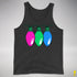 Polysexual Pride Christmas Lights Premium Tank Top - Charcoal Triblend