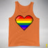 LGBTQ Pride8-Bit Pixel Heart Premium Tank Top - Orange