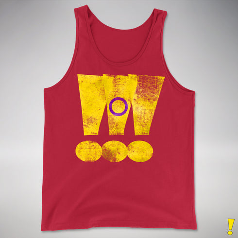 Intersex Pride Grunge Exclamation Points Premium Tank Top - Red
