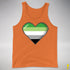 Aromantic Pride 8-Bit Pixel Heart Premium Tank Top - Orange