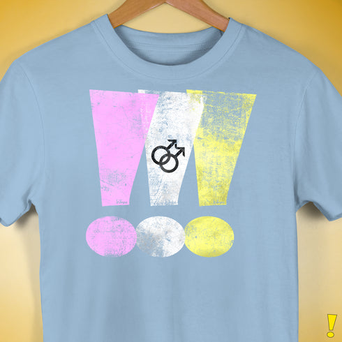 Twink Pride Grunge Exclamation Points Premium Unisex T-Shirt - Baby Blue