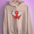 Winged Red Ribbon - World AIDS Day Hoodie - Light Pink