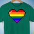 LGBTQ Pride8-Bit Pixel Heart Premium Unisex T-Shirt - Kelly Green