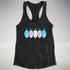 Transgender Pride Flag Christmas Lights Racerback Tank - Black