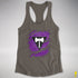 Lesbian Labrys Pride Flag Ripped Reveal Racerback Tank - Dark Grey