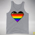 Philly LGBTQ Pride Pixel Heart Premium Tank Top - Grey Heather