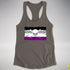 Asexual Pride Pirate Flag Racerback Tank - Dark Grey