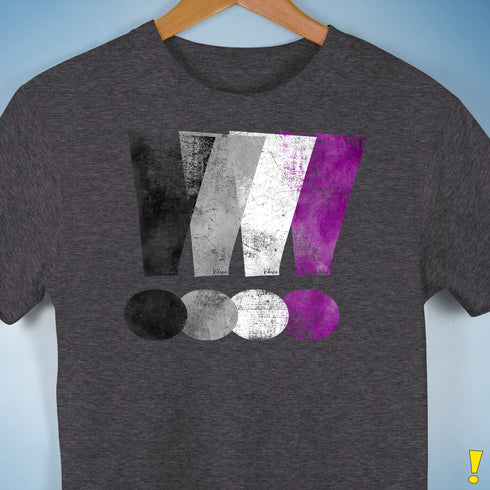 Asexual Pride Exclamation Points Premium Unisex T-Shirt - Dark Grey Heather