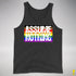 Assume Nothing Philly LGBTQ Gay Pride Flag Premium Tank Top - Charcoal Triblend