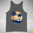 Pansexual Pride Hammock Summer Beach Sunset Premium Tank Top - Deep Heather