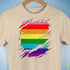 Original Gilbert Baker LGBTQ Gay Pride Flag Ripped Reveal Premium - Cream