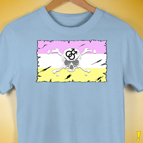 Twink Pride Pirate Flag Premium Unisex T-Shirt - Baby Blue