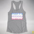 Assume Nothing Bigender Pride Flag Racerback Tank - Heather Grey