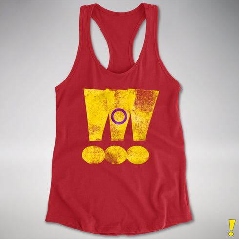 Intersex Pride Grunge Exclamation Points Racerback Tank - Red
