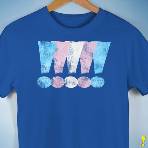 Transgender Pride Exclamation Points Premium Unisex T-Shirt - Royal Blue