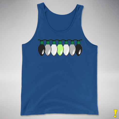 Agender Pride Christmas Lights Premium Tank Top - Royal Blue