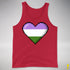 Genderqueer Pride Pixel Heart Premium Tank Top - Red