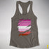 Pink Lesbian Ripped Reveal Racerback Tank - Dark Grey