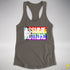 Assume Nothing LGBTQ Progress Pride Flag Racerback Tank - Dark Grey