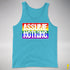 Assume Nothing LGBTQ Pride Flag Premium Tank Top - Aqua Triblend