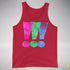 Polysexual Pride Exclamation Points Premium Tank Top - Red
