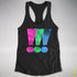 Polysexual Pride Exclamation Points Racerback Tank - Black