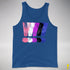 Genderfluid Pride Grunge Exclamation Points Premium Tank Top - Royal Blue