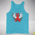 Winged Red Ribbon - World AIDS Day Premium Tank Top - Aqua Triblend