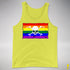 LGBTQ Rainbow Pride Pirate Flag Premium Tank Top - Neon Yellow