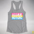 Assume Nothing Pansexual Pride Flag Racerback Tank - Heather Grey