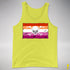Lesbian Pride Pirate Flag Premium Tank Top - Neon Yellow