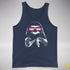 Pride Sloth Pink Lesbian Flag Sunglasses Premium Tank Top - Navy