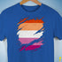 Lesbian Pride Flag Ripped Reveal Premium Unisex T-Shirt - Royal Blue
