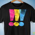 Pansexual Pride Exclamation Points Premium Unisex T-Shirt - Black