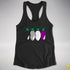 Asexual Pride Christmas Lights Racerback Tank - Black