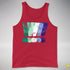 MLM Gay Pride Grunge Exclamation Points Premium Tank Top - Red