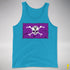 Lesbian Labrys Pride Pirate Flag Premium Tank Top - Neon Blue