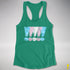 Transgender Pride Exclamation Points Women's Racerback Tank - Kelly Green