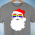 Santa’s LGBTQ Rainbow Pride Flag Shades Premium Unisex T-Shirt - Grey Heather