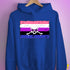 Genderfluid Pride Pirate Flag Hoodie - Royal Blue