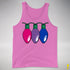 Bisexual Pride Christmas Lights Premium Tank Top - Neon Pink