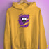 Lesbian Labrys Pride Flag Ripped Reveal Hoodie - Mustard
