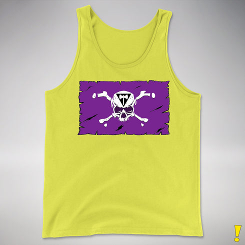 Lesbian Labrys Pride Pirate Flag Premium Tank Top - Neon Yellow