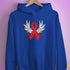 Winged Red Ribbon - World AIDS Day Hoodie - Royal Blue