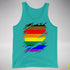 Philly LGBTQ Gay Pride Flag Ripped Reveal Premium Tank Top - Teal