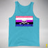 Genderfluid Pride Pirate Flag Premium Tank Top - Aqua Triblend