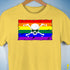 LGBTQ Rainbow Pride Pirate Flag Premium Unisex T-Shirt - Yellow