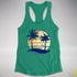 Genderqueer Pride Hammock Summer Beach Sunset Racerback Tank - Kelly Green
