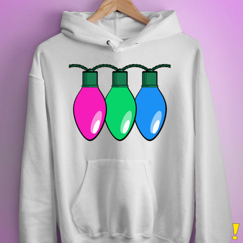 Polysexual Pride Christmas Lights Hoodie - White